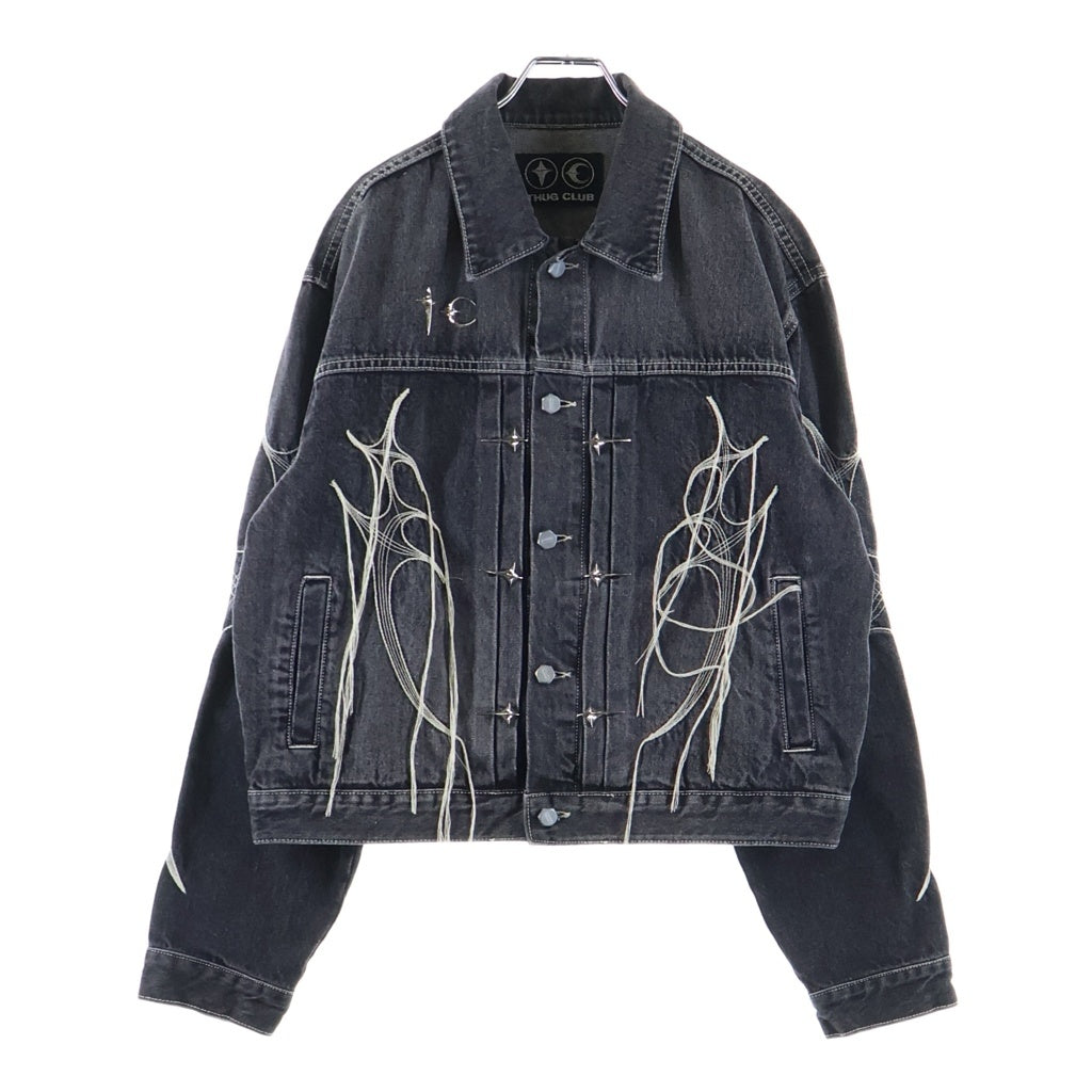 THUG CLUB(サグクラブ) 24SS Tribal Tree Denim Jacket トライバルツリー デニムジャケット ブラック TC24JK0802