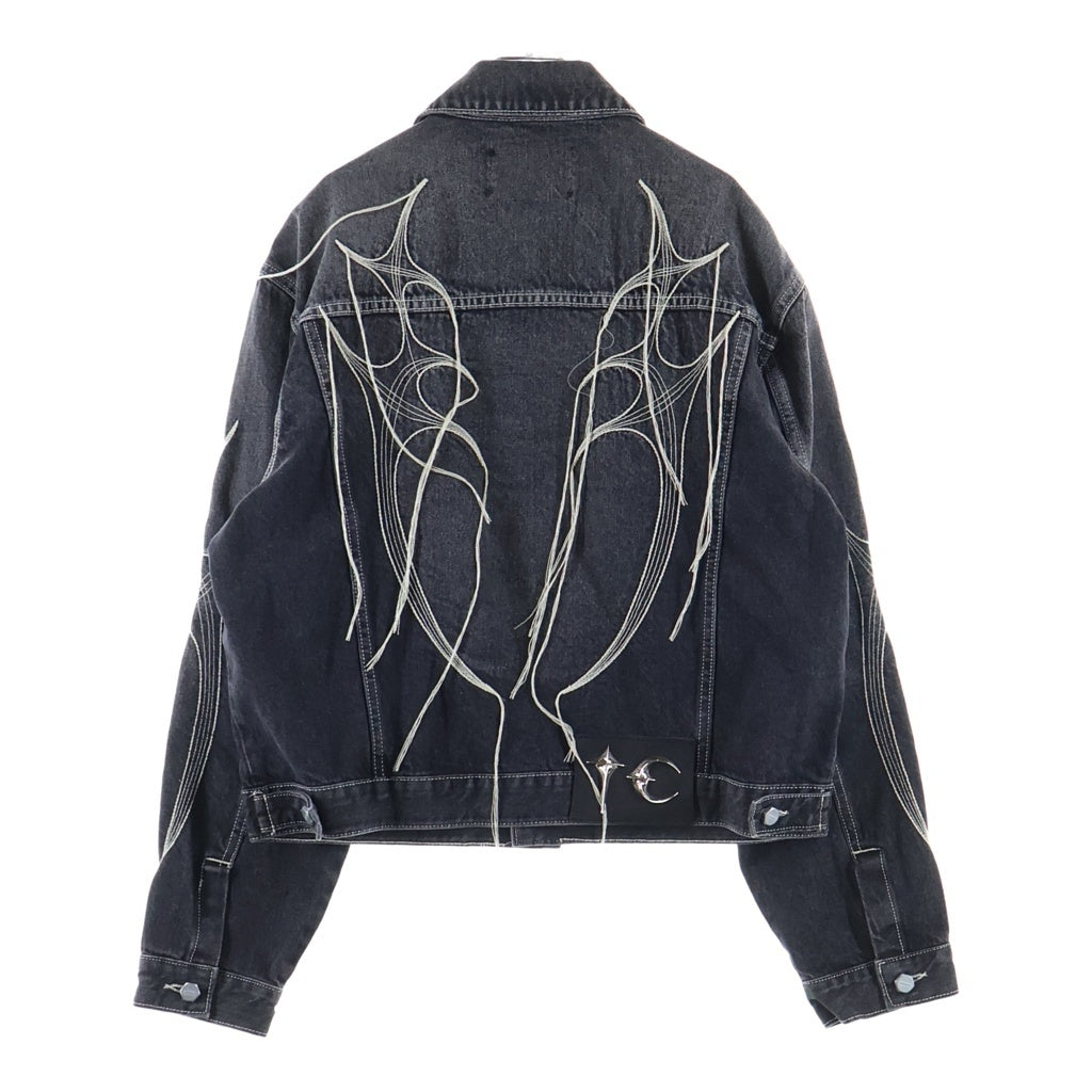 THUG CLUB(サグクラブ) 24SS Tribal Tree Denim Jacket トライバルツリー デニムジャケット ブラック TC24JK0802