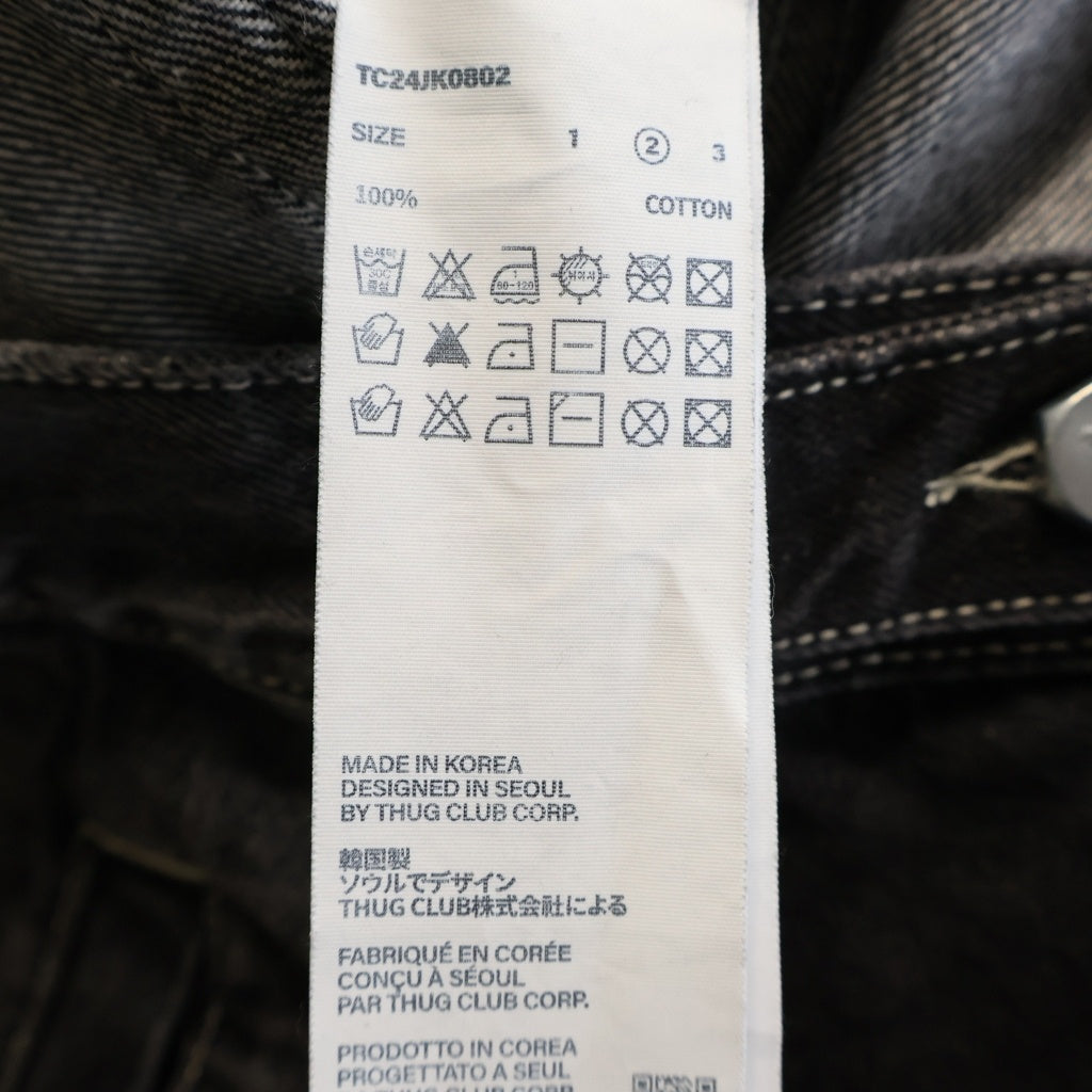 THUG CLUB(サグクラブ) 24SS Tribal Tree Denim Jacket トライバルツリー デニムジャケット ブラック TC24JK0802