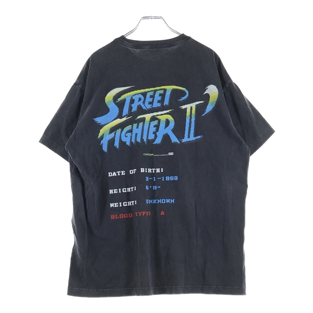 KITH(キス) 25AW ×Capcom Champion Edition Vintage Tee カプコン チャンピオンエディション プリントデザイン クルーネック 半袖Tシャツ カットソー ブラック 25-073-060-0106-4-0