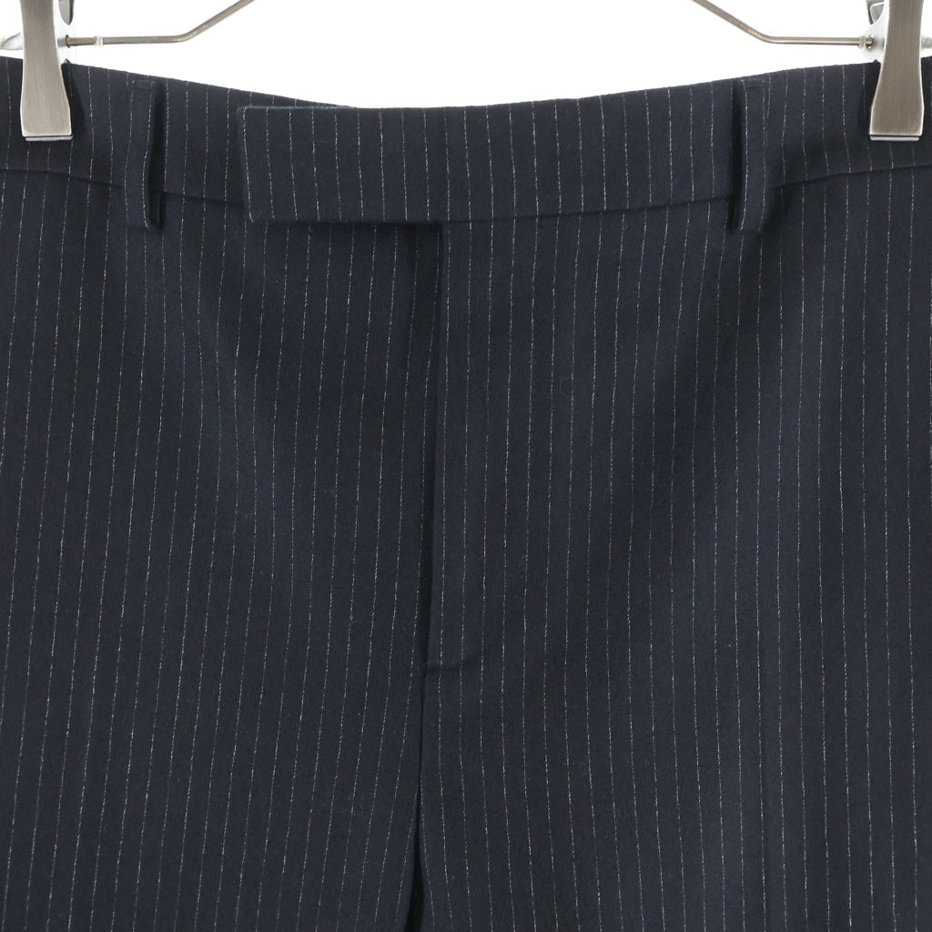 CELINE(セリーヌ) 22AW ウール ストライプ フレアスラックス ロングパンツ ブラック 2P401495R