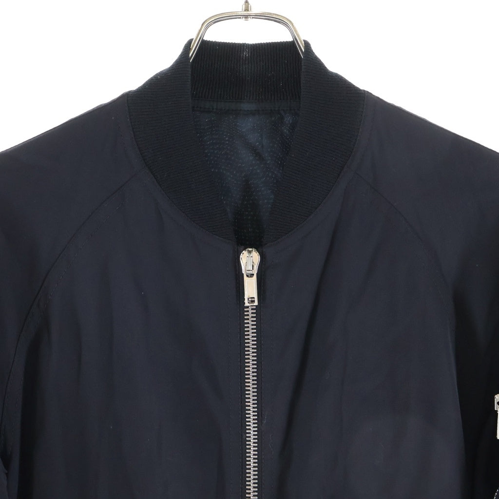 Rick Owens(リックオウエンス) 17SS ビスコースウールフライトジャケット ブルゾン ジップアップ ブラック RU17S9792-WL