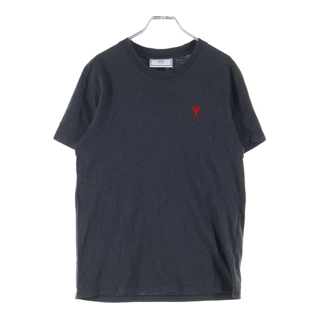 AMI Alexandre Mattiussi(アミアレクサンドルマテュッシ) T-Shirt ハートロゴ刺繍 半袖Tシャツ グレー H20HJ108.723