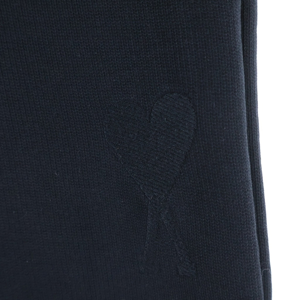 AMI Alexandre Mattiussi(アミアレクサンドルマテュッシ) Sweat Track Pants ハートロゴ刺繍 スウェットパンツ ブラック UTR202.747