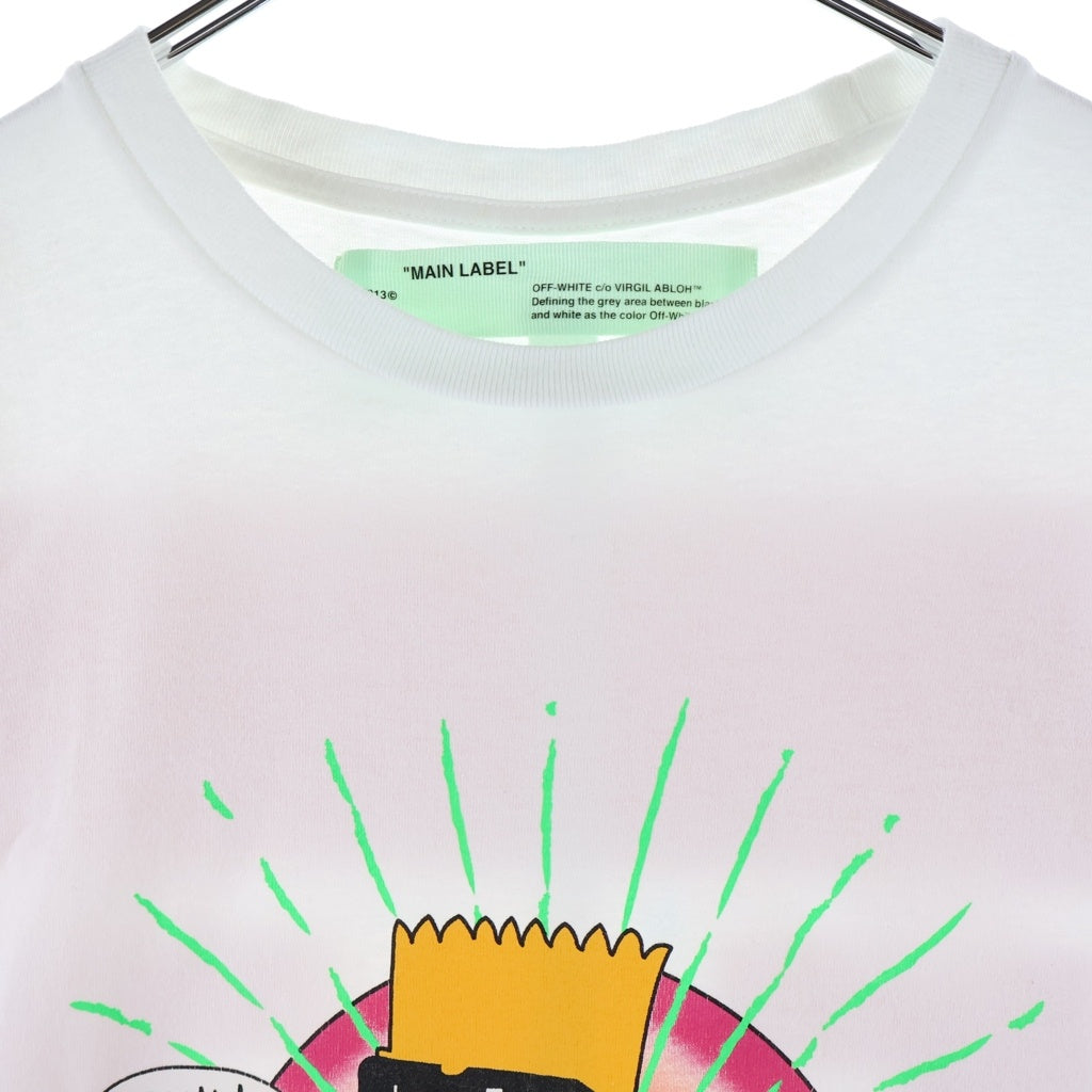 OFF-WHITE(オフホワイト) 19SS Bart Simpson T-Shirt シンプソンズ 半袖Tシャツ ホワイト OMAA036S19185003