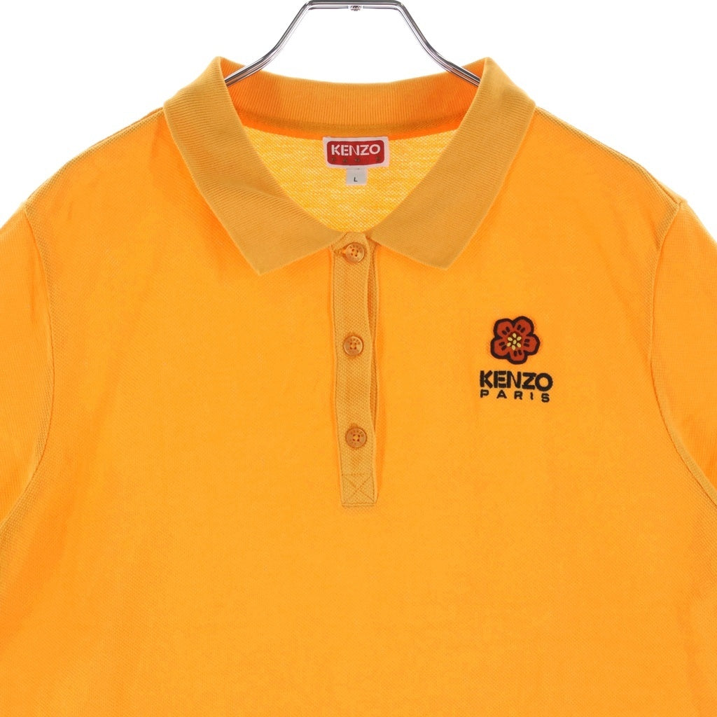KENZO(ケンゾー) Mini Polo Dress ロゴ刺繍 半袖ポロシャツ ドレス オレンジ レディース FC62RO7074PU