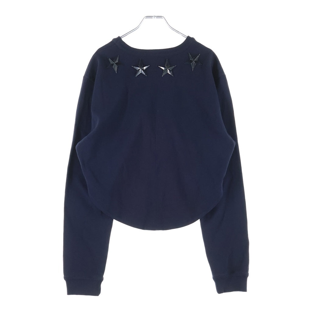 GIVENCHY(ジバンシィ) Cropped Star Sweatshirt クロップド スター クルーネックスウェットトレーナー ネイビー 13S 7232 655