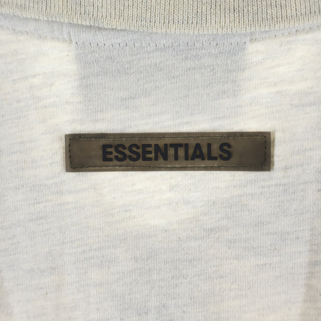 FEAR OF GOD ESSENTIALS(フィアオブゴッド エッセンシャルズ) S/S POLO SHIRT ラバーロゴ 半袖ポロシャツ グレー
