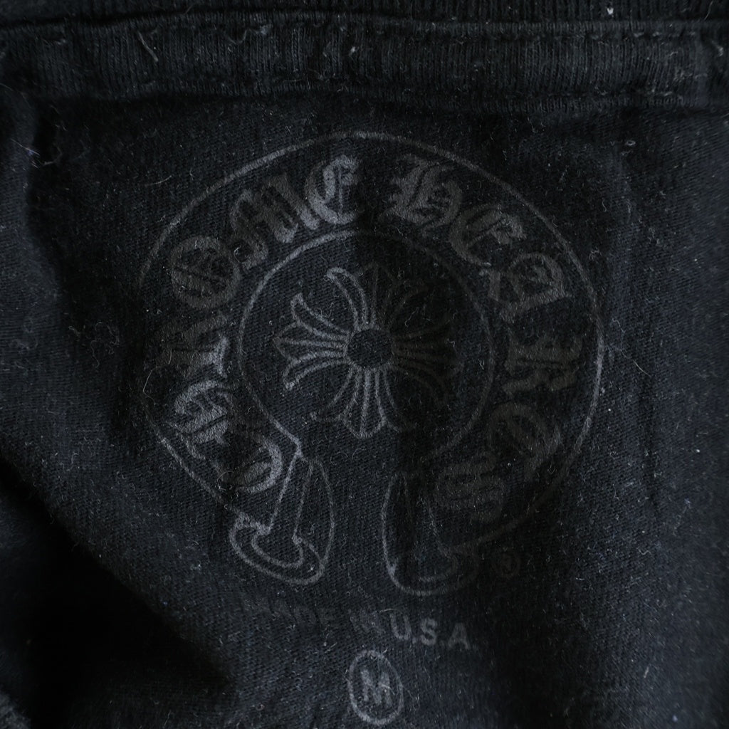 CHROME HEARTS(クロムハーツ) セメタリークロス 背面プリント ロングスリーブTシャツ 長袖Tシャツ カットソー ブラック/グリーン