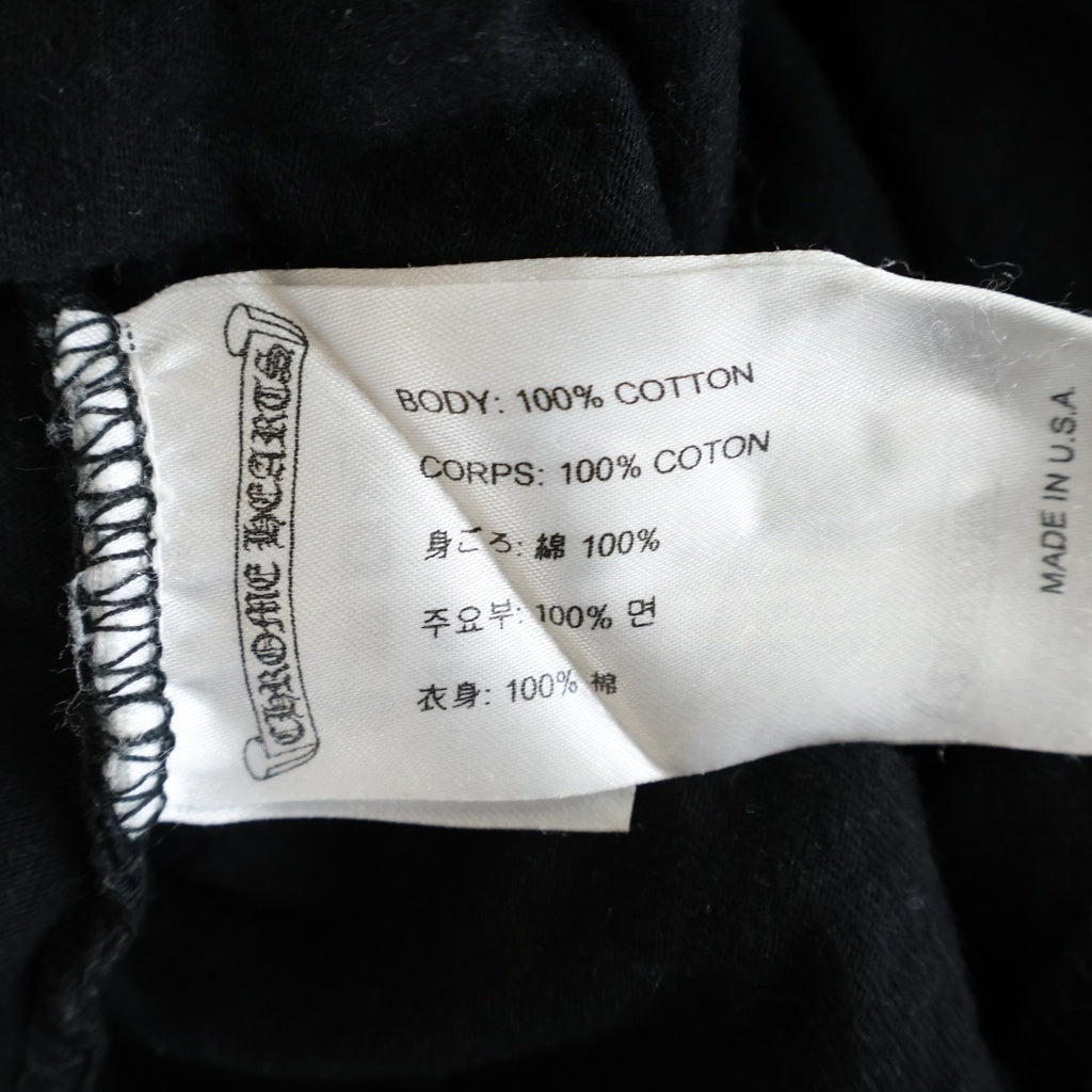 CHROME HEARTS(クロムハーツ) セメタリークロス 背面プリント ロングスリーブTシャツ 長袖Tシャツ カットソー ブラック/グリーン