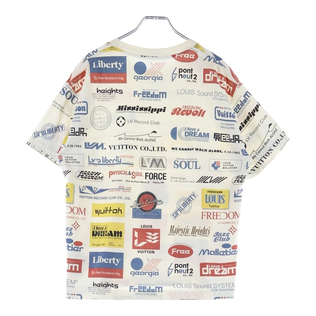 LOUIS VUITTON(ルイヴィトン) 19AW All Over Logo Tee オールオーバー ロゴプリント 半袖Tシャツ ホワイト RM192M NPG HHY20WW