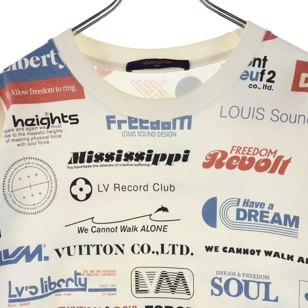 LOUIS VUITTON(ルイヴィトン) 19AW All Over Logo Tee オールオーバー ロゴプリント 半袖Tシャツ ホワイト RM192M NPG HHY20WW