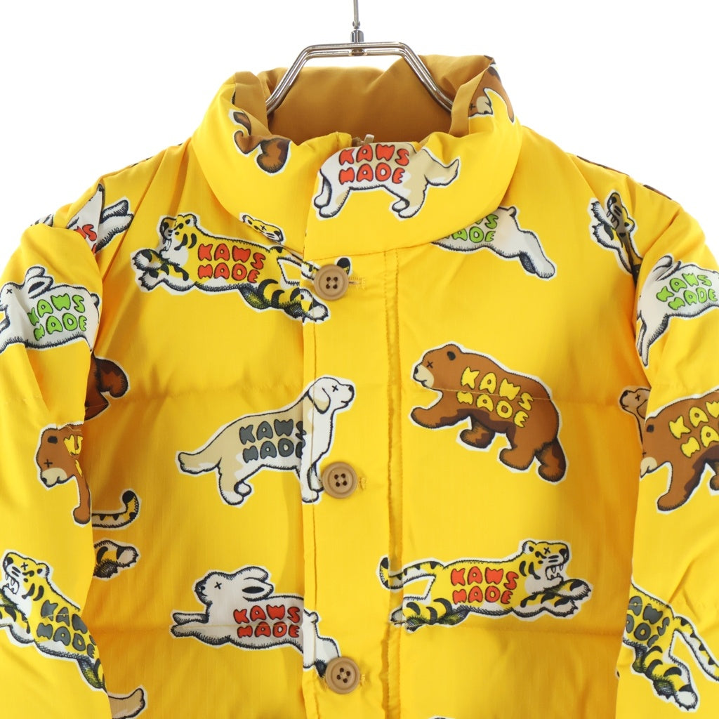 HUMAN MADE(ヒューマンメイド) 23AW x KAWS Made Down Jacket Kids ×カウズ メイド ダウンジャケット キッズ イエロー XX26JK005