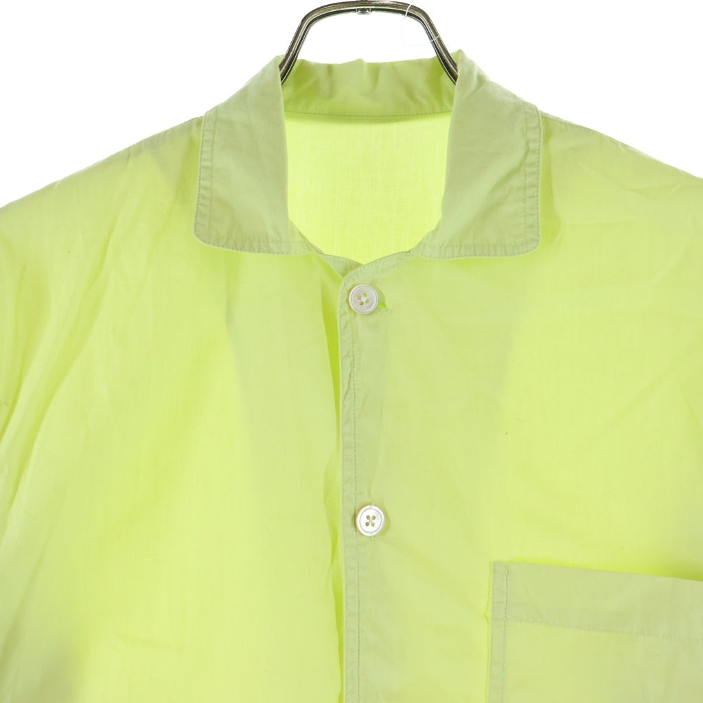 STUSSY(ステューシー) ×Tekla POPLIN PYJAMA LONG SLEEVE SHIRT ×テクラ ポプリン パジャマ ロングスリーブ シャツ イエロー