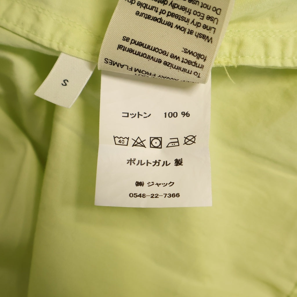 STUSSY(ステューシー) ×Tekla POPLIN PYJAMA LONG SLEEVE SHIRT ×テクラ ポプリン パジャマ ロングスリーブ シャツ イエロー