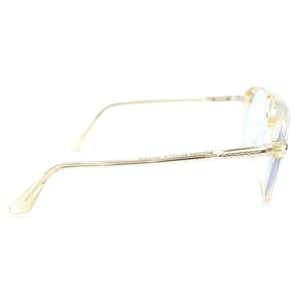 CHROME HEARTS(クロムハーツ) ZIPHER クリアフレーム ダブルブリッジサングラス 眼鏡 アイウェア ゴールド ※度入り