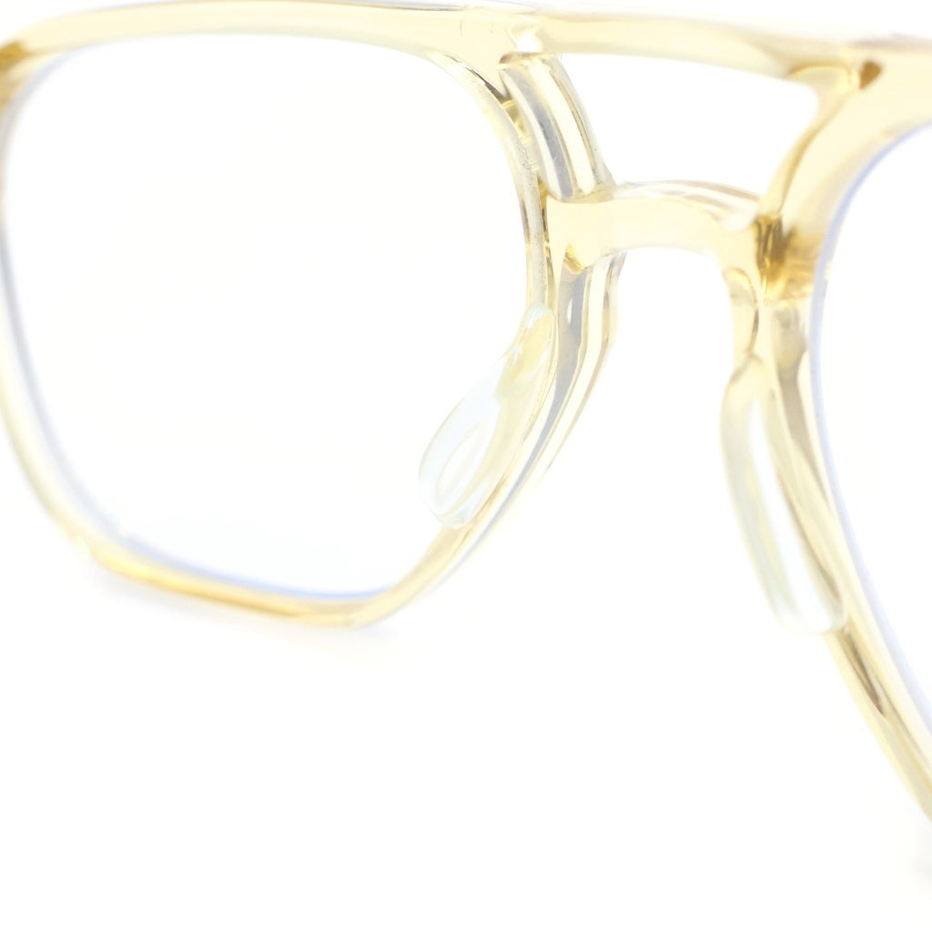 CHROME HEARTS(クロムハーツ) ZIPHER クリアフレーム ダブルブリッジサングラス 眼鏡 アイウェア ゴールド ※度入り