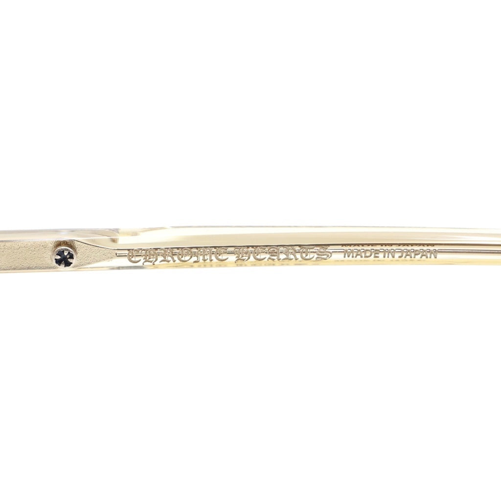 CHROME HEARTS(クロムハーツ) ZIPHER クリアフレーム ダブルブリッジサングラス 眼鏡 アイウェア ゴールド ※度入り
