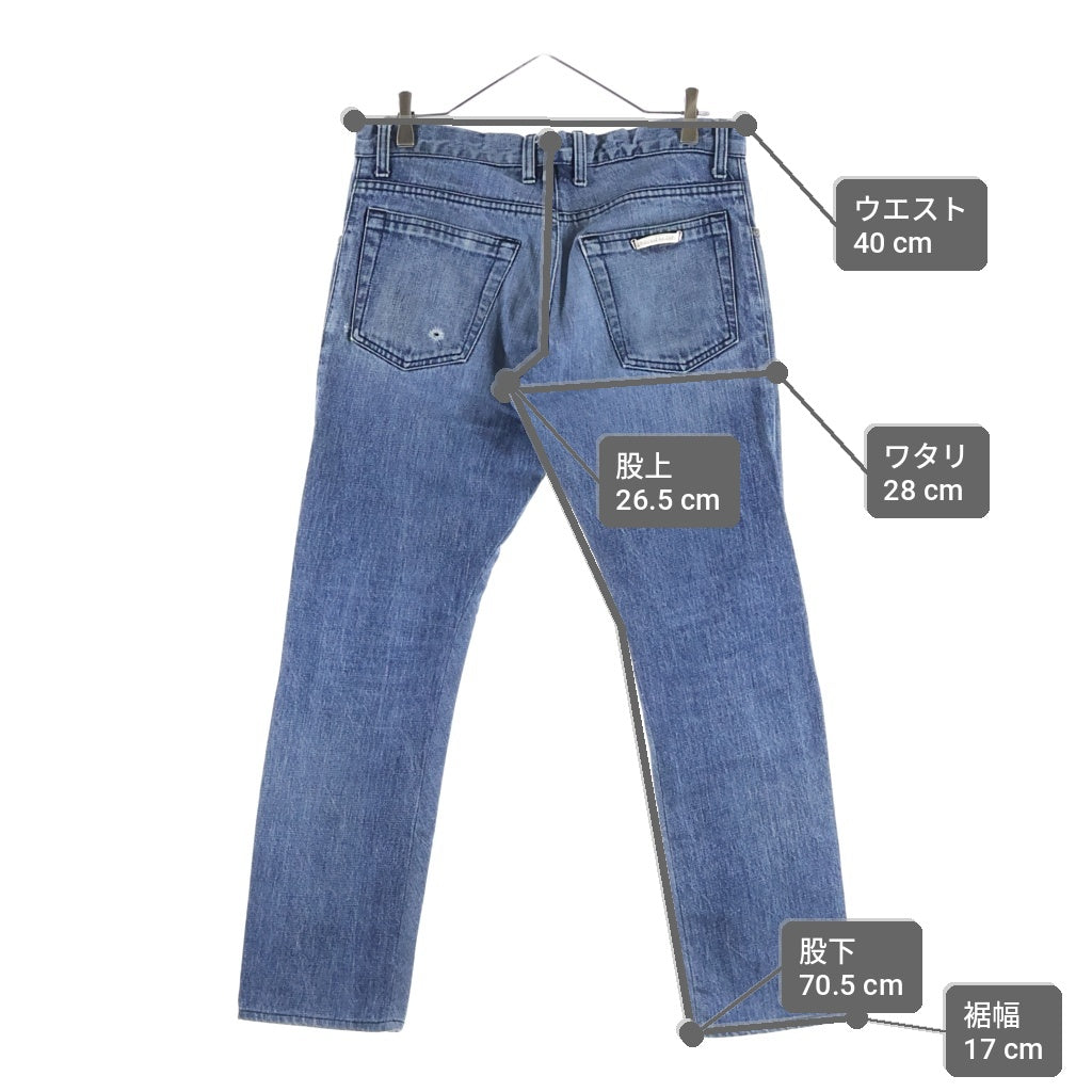 CHROME HEARTS(クロムハーツ) OLD 5PKT DENIM PANTS オールド クロスボール ボタンフライ デニムパンツ インディゴ