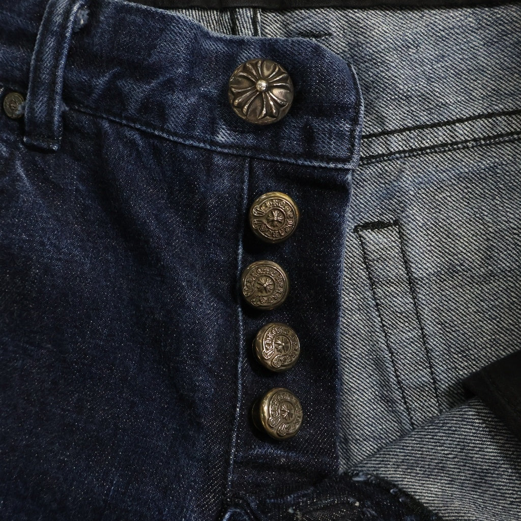 CHROME HEARTS(クロムハーツ) 5PKT DENIM PANTS クロスボール ボタンフライ デニムパンツ インディゴ