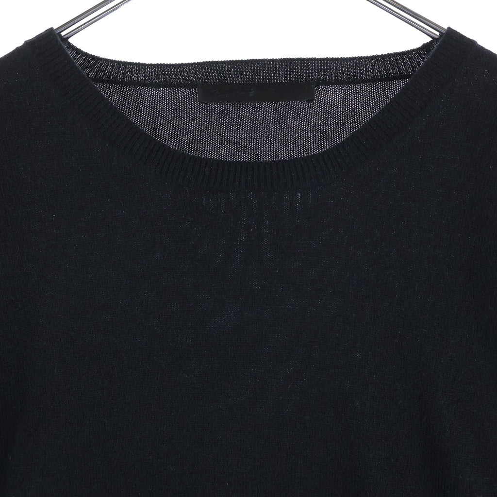 CHROME HEARTS(クロムハーツ) OLD CASHMERE KNIT SWEATER オールド バックホースシュープリント クルーネック カシミヤニットセーター ブラック
