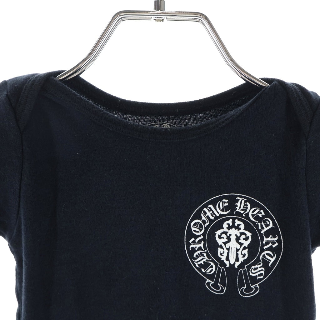 CHROME HEARTS(クロムハーツ) ROMPERS アメリカンフラッグ ヴァインダガー ロンパース ベビー服 ブラック キッズ