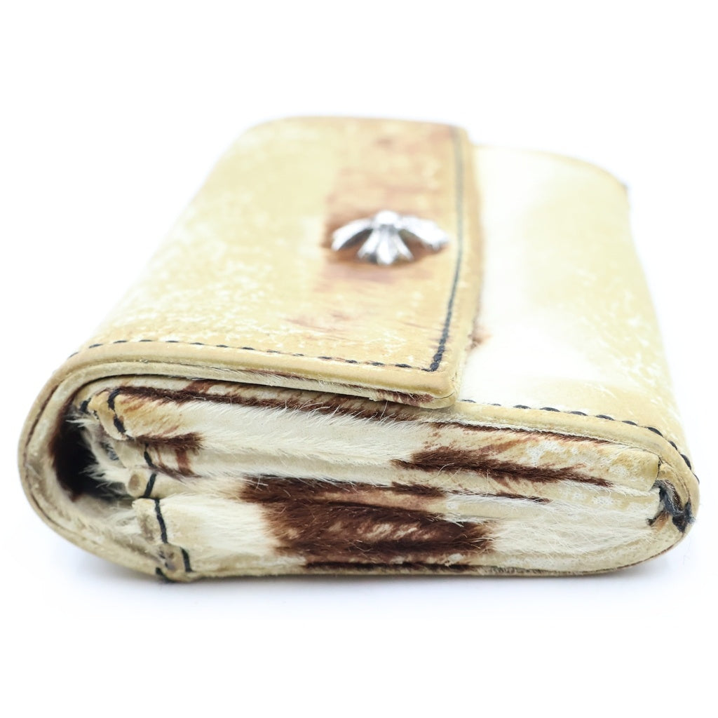 CHROME HEARTS(クロムハーツ) TINY WALLET ハラコレザー CHプラス タイニーウォレット 財布 ベージュ