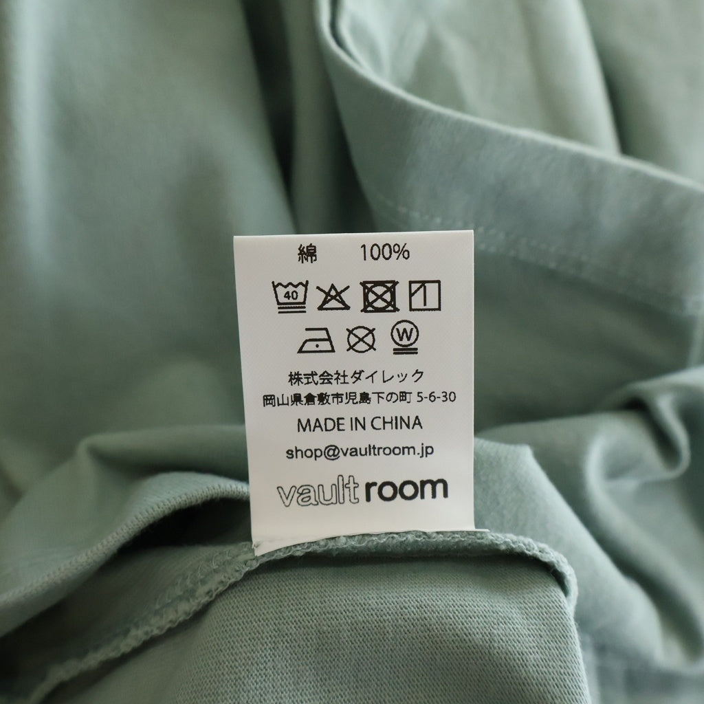 VAULTROOM(ボルトルーム) ICON TEE GREEN 刺繍 アイコン クルーネック半袖Tシャツカットソー グリーン