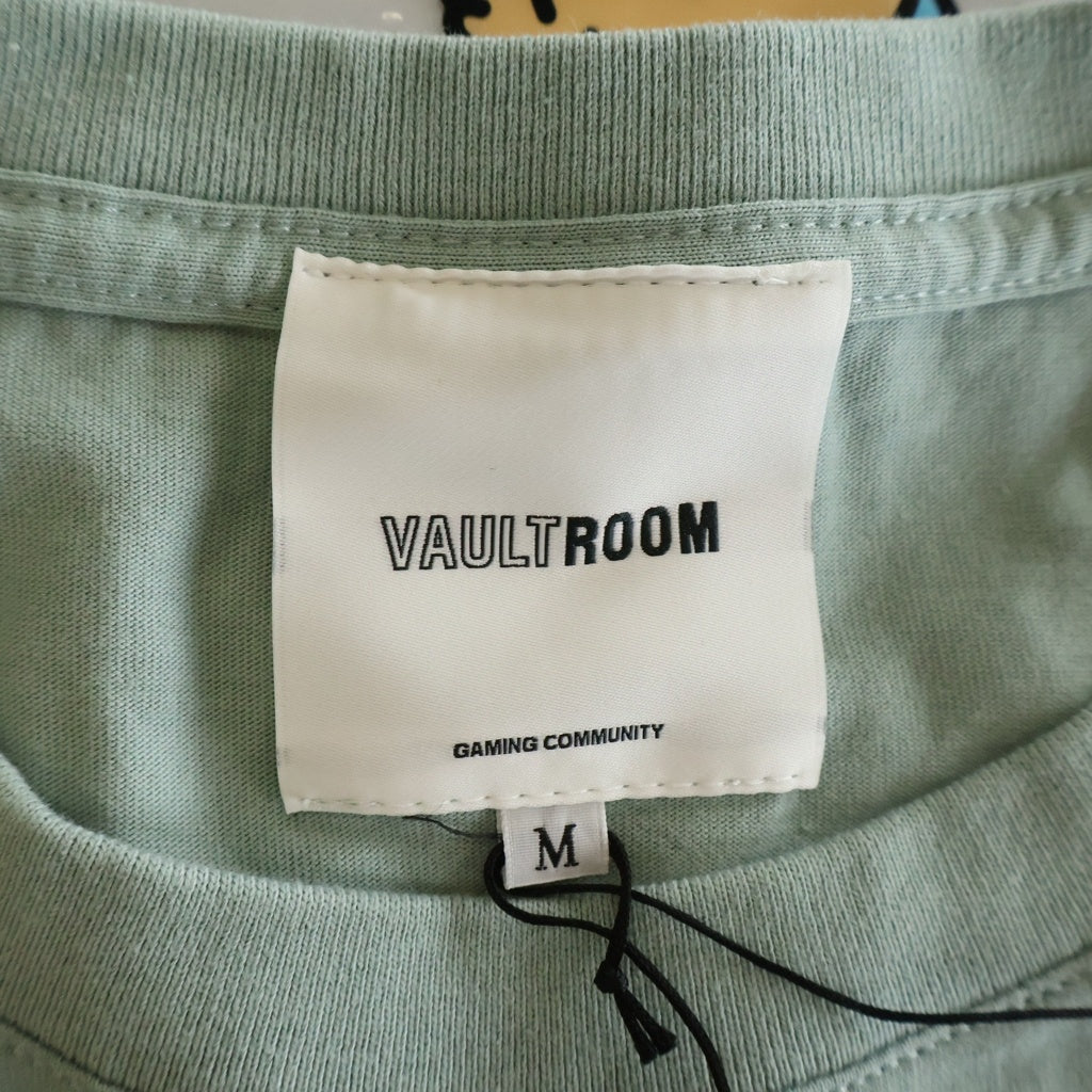 VAULTROOM(ボルトルーム) ICON TEE GREEN 刺繍 アイコン クルーネック半袖Tシャツカットソー グリーン