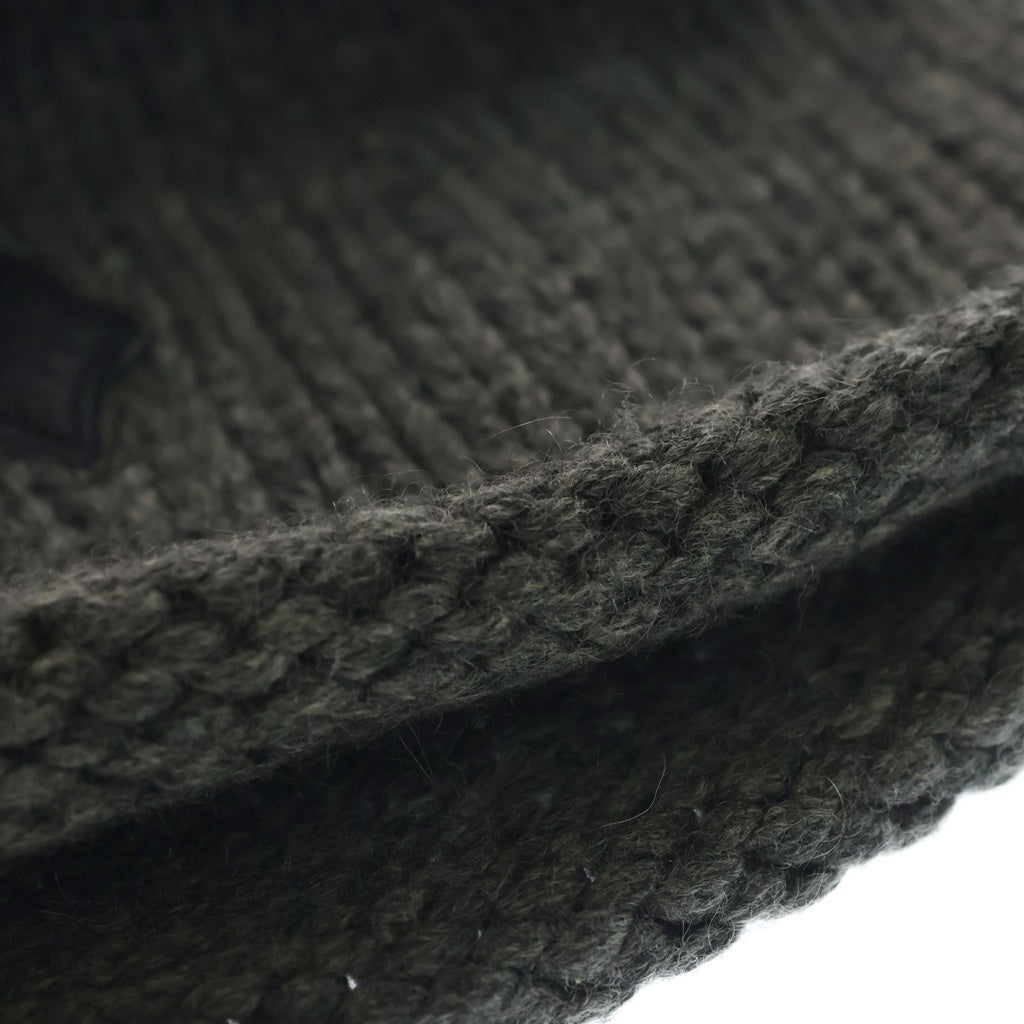 CHROME HEARTS(クロムハーツ) BEANIE CASH CROSS PATCH クロスパッチ付き カシミア ニットビーニー 帽子 グレー
