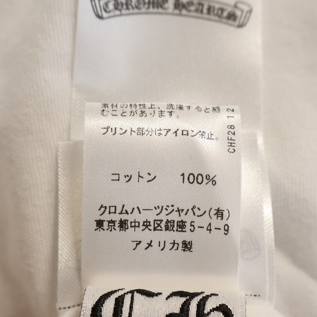 CHROME HEARTS(クロムハーツ) BACK ARCH LOGO SCROLL LABEL USA PRINT TEE バックアーチロゴ スクロールラベル プリント 半袖Tシャツ カットソー ホワイト