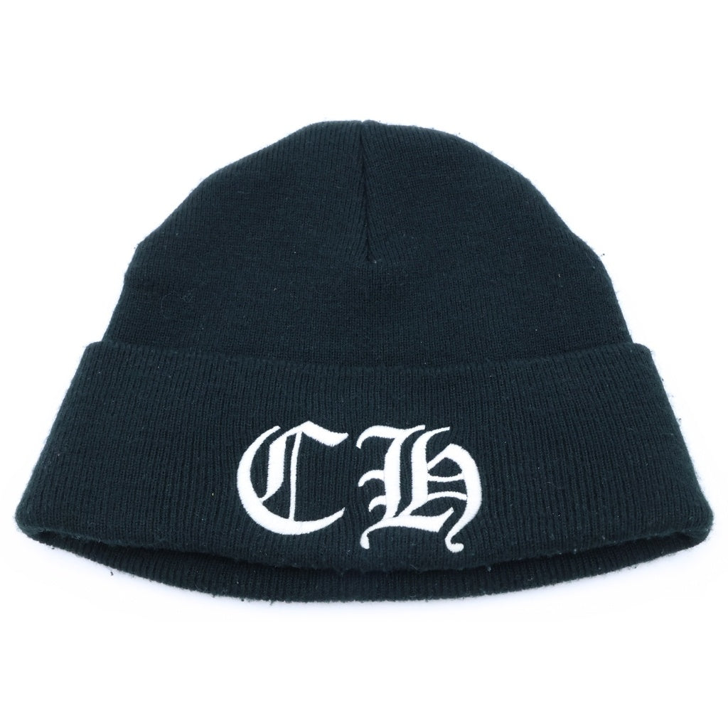 CHROME HEARTS(クロムハーツ) CH Logo Embroidery Acrylic Beanie CHロゴ刺繍ビーニー ニット帽 ブラック