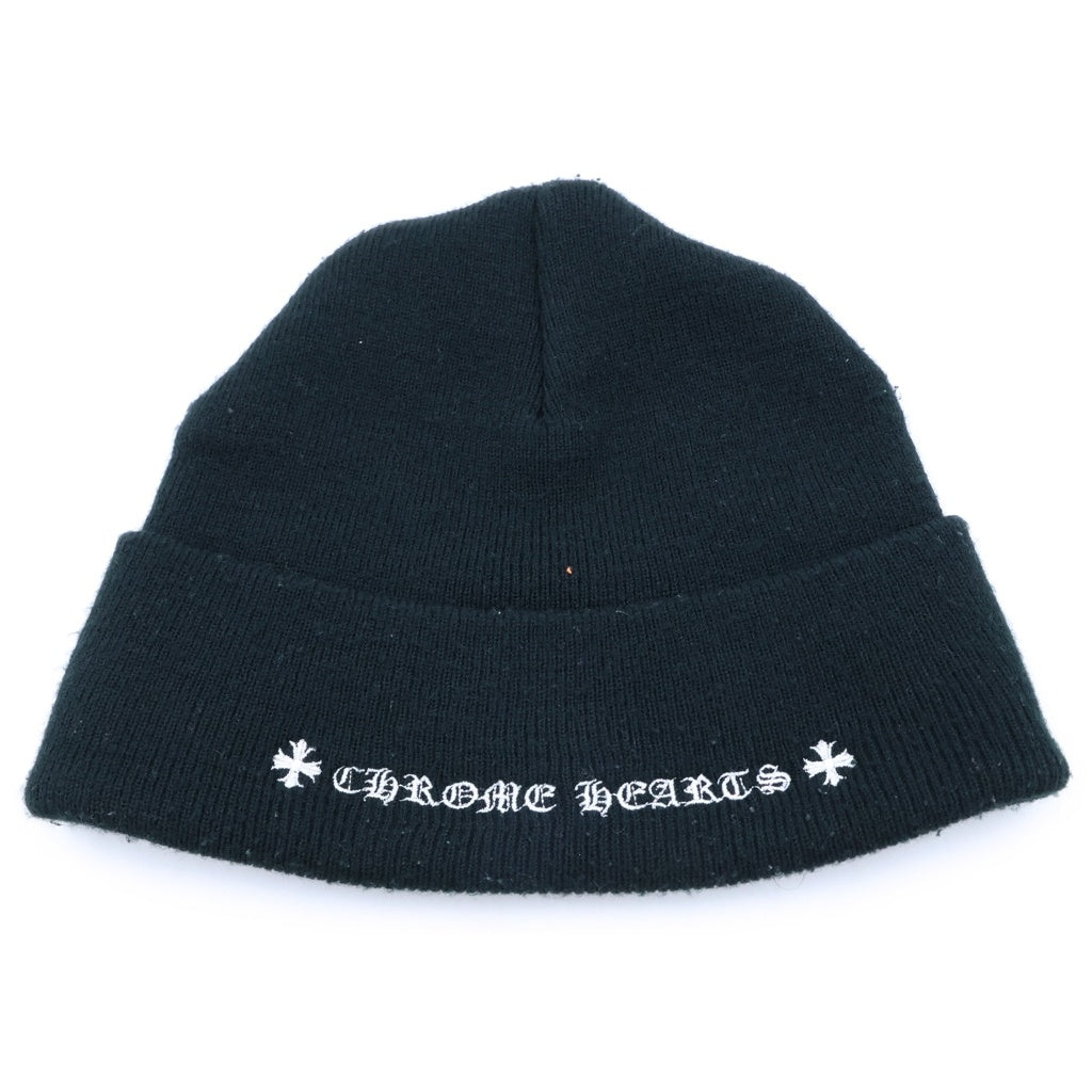 CHROME HEARTS(クロムハーツ) CH Logo Embroidery Acrylic Beanie CHロゴ刺繍ビーニー ニット帽 ブラック