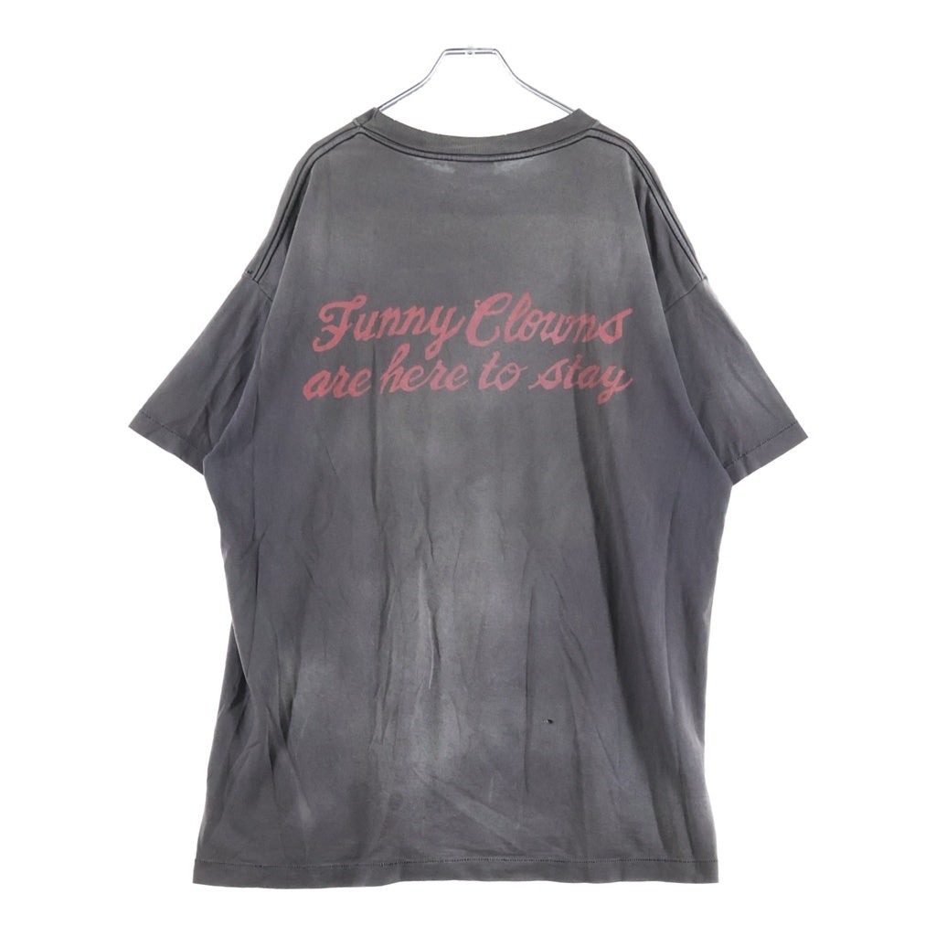 SAINT MICHAEL(セントマイケル) 24SS SS TEE MAGICAL SAINT ダメージ加工 半袖Tシャツ グレー SM-YS8-0000-006