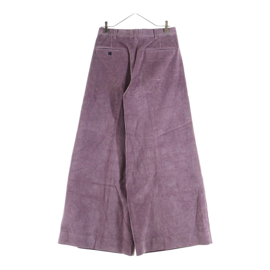 JOHN LAWRENCE SULLIVAN(ジョンローレンスサリバン) Cotton corduroy wide trousers コーデュロイワイドパンツ ピンク 2B001-0123-01