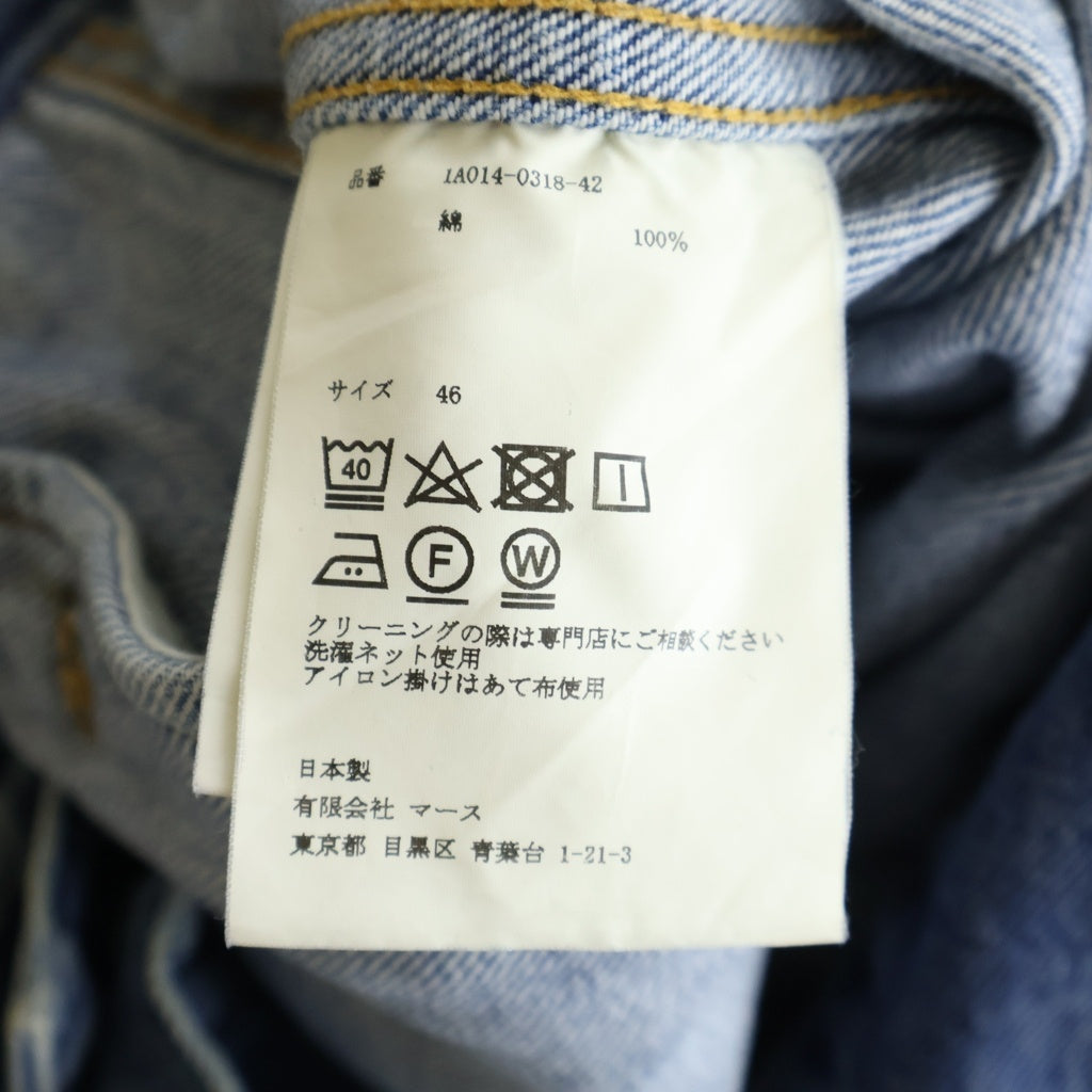 JOHN LAWRENCE SULLIVAN(ジョンローレンスサリバン) Denim Jacket 再構築 レイヤードデニムジャケット インディゴ 1A014-0318-42
