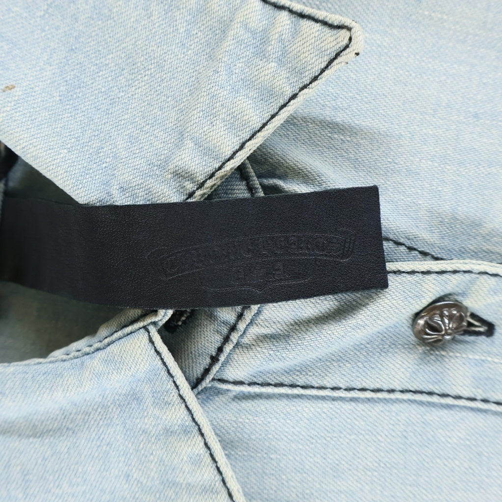CHROME HEARTS(クロムハーツ) Y NOT DENIM SHIRT Yノット クロスパッチ 長袖デニムシャツ インディゴ