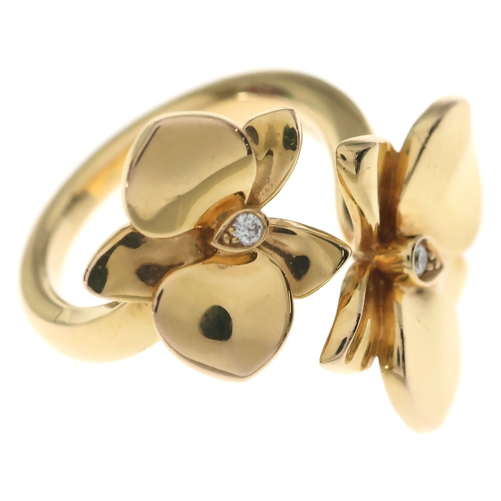 Cartier(カルティエ) 18KYG Caresse d'Orchidees par Ring カレス ドルキデ パル ダイヤモンド リング イエローゴールド レディース