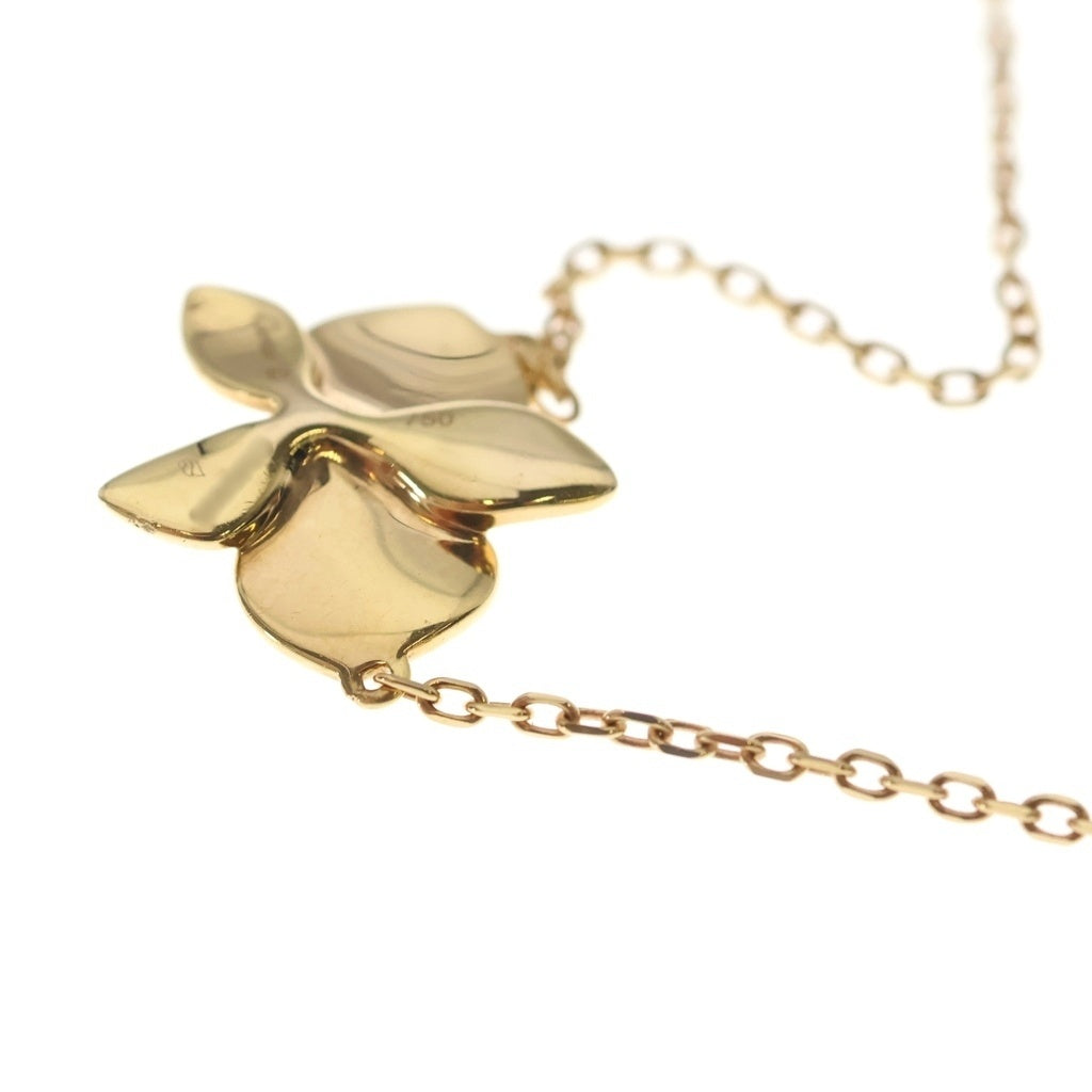 Cartier(カルティエ) 18KYG Caresse d'Orchidees par Necklace カレス ドルキデ パル ダイヤモンド ペンダント ネックレス イエローゴールド レディース