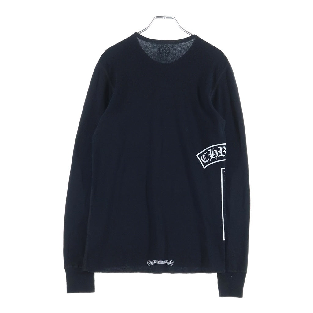 CHROME HEARTS(クロムハーツ) BSフレア Tバー クルーネック サーマル ロングスリーブ 長袖カットソー ブラック