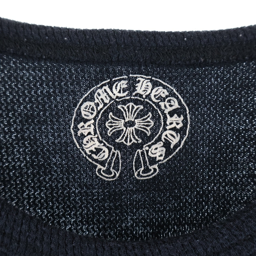 CHROME HEARTS(クロムハーツ) BSフレア Tバー クルーネック サーマル ロングスリーブ 長袖カットソー ブラック