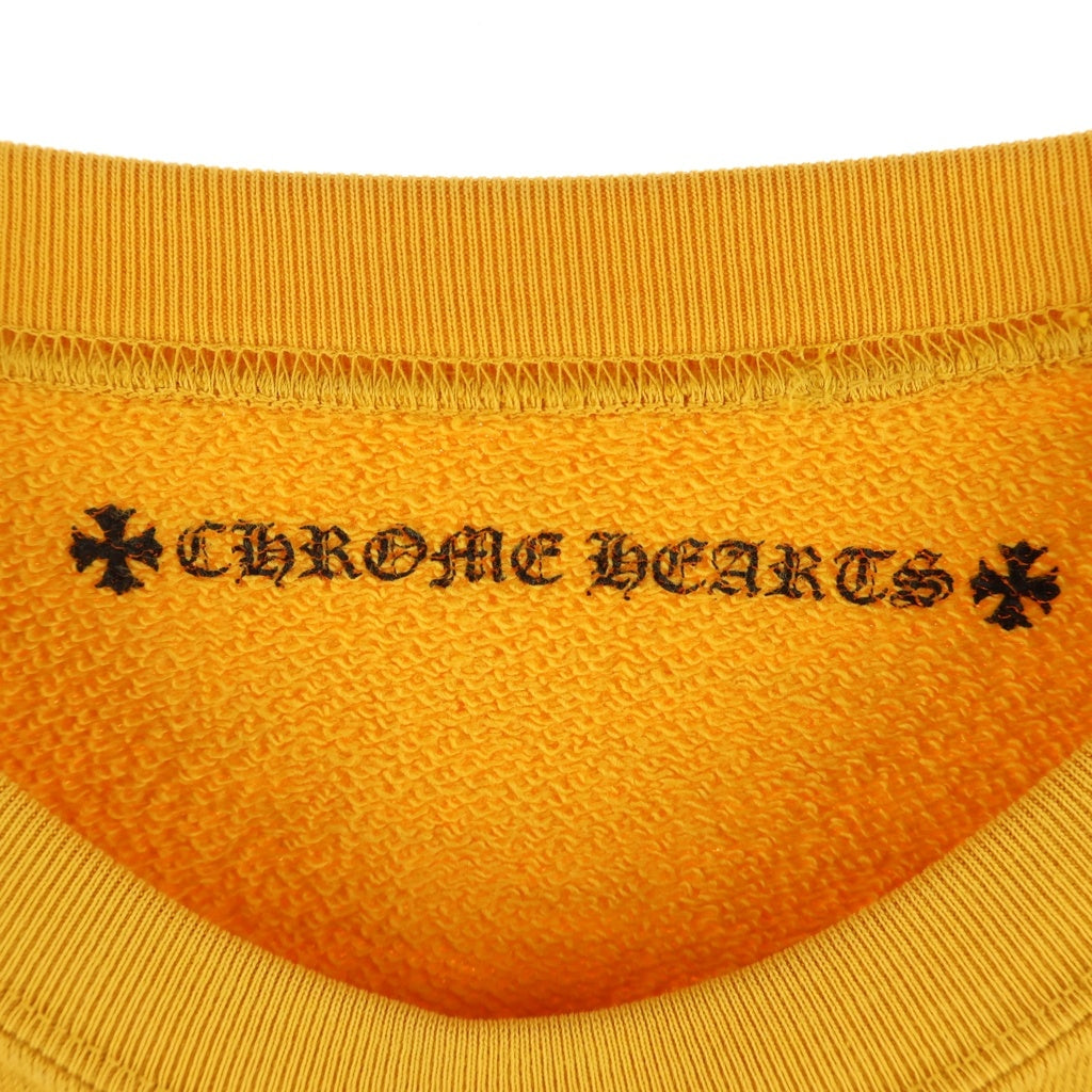 CHROME HEARTS(クロムハーツ) VERTICAL LOGO SWEAT バーティカルロゴ クルーネック スウェット プルオーバー イエロー