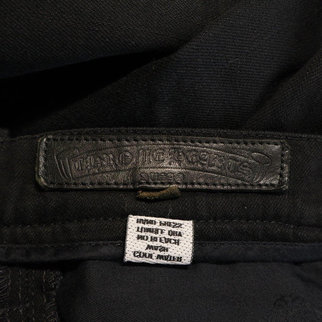 CHROME HEARTS(クロムハーツ) OLD オールド クロスボールボタン フレアニー デニムパンツ ブラック