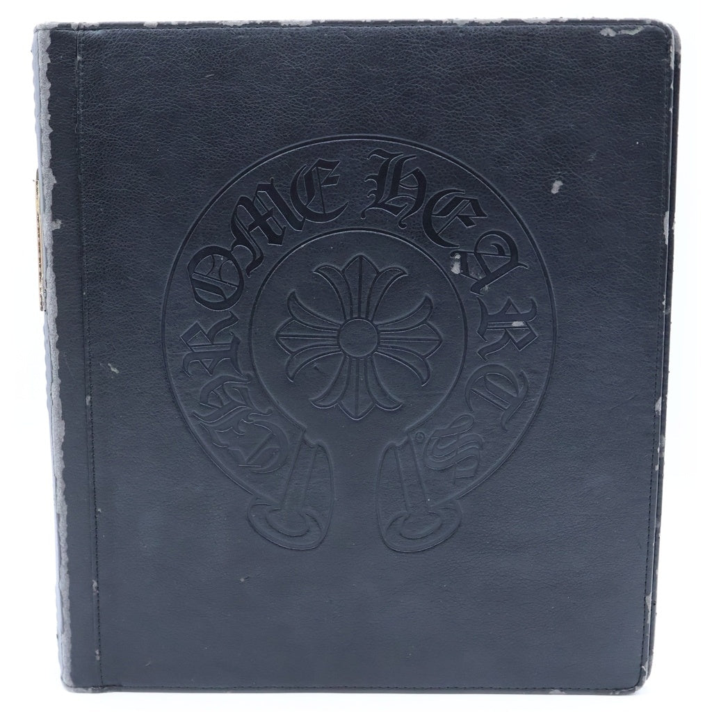 CHROME HEARTS(クロムハーツ) CH BINDER ホースシュー レザー バインダー ブラック