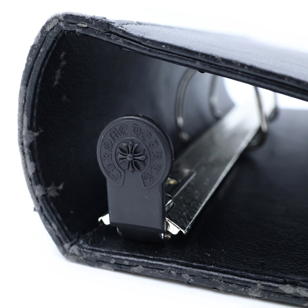 CHROME HEARTS(クロムハーツ) CH BINDER ホースシュー レザー バインダー ブラック