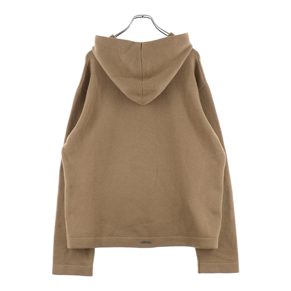 CHROME HEARTS(クロムハーツ) Y-NOT King Taco 3Cemetery Cross Cashmere Pullover Hoodie ワイノット キングタコ 3セメタリークロス カシミアプルオーバーフーディー ブラウン