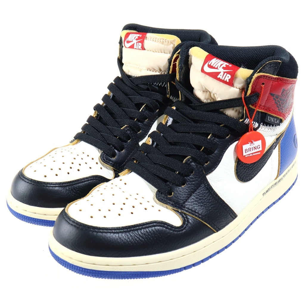NIKE(ナイキ) ×fragment design ×UNION AIR JORDAN 1 HIGH OG フラグメント ユニオン エアジョーダン1 ハイカットスニーカー マルチ US9.5/27.5cm IO7847-002