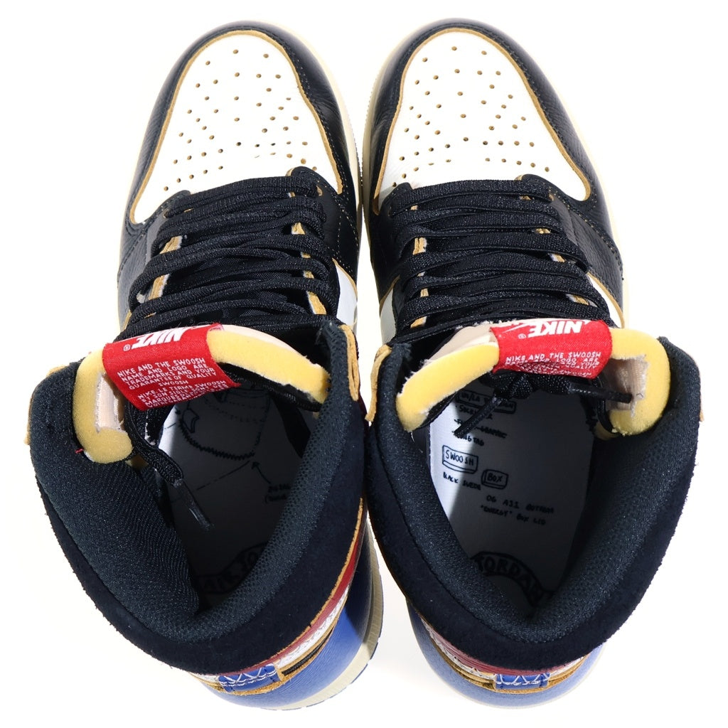 NIKE(ナイキ) ×fragment design ×UNION AIR JORDAN 1 HIGH OG フラグメント ユニオン エアジョーダン1 ハイカットスニーカー マルチ US9.5/27.5cm IO7847-002