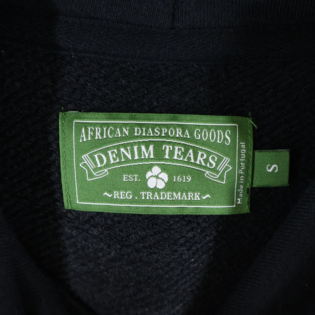 DENIM TEARS(デニムティアーズ) ×Arthur Jafa LeRage Hoodie アーサー ジャファ ル レイジ プルオーバースウェットパーカー フーディー ブラック