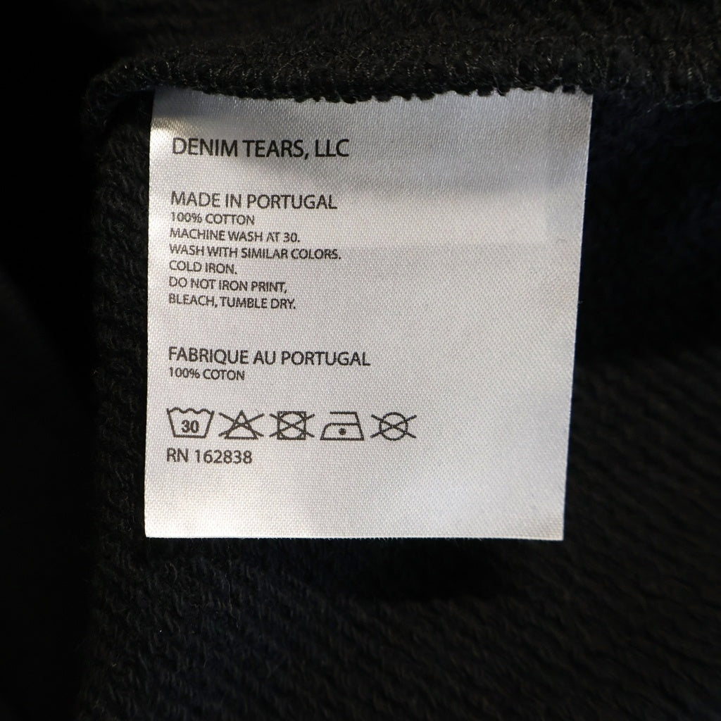 DENIM TEARS(デニムティアーズ) ×Arthur Jafa LeRage Hoodie アーサー ジャファ ル レイジ プルオーバースウェットパーカー フーディー ブラック